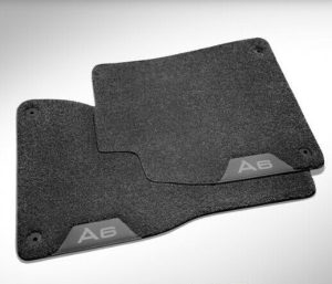 NEW GENUINE AUDI A6 11-18 FRONT BLACK TEXTILE FLOOR MATS LHD 4GD0612756PS