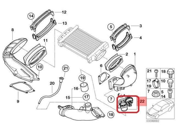 NEW GENUINE MINI COOPER S R52 R53 BYPASS SHUT OFF VALVE FOR SUPERCHARGED ENGINE 11617568423 - Image 2