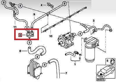 BMW NEW GENUINE E38 E39 E46 E53 E38 DIESEL SUV FUEL PREHEATING VALVE 13327787822 - Image 2