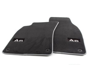 NEW GENUINE AUDI A6 09-11 FRONT PREMIUM BLACK TEXTILE FLOOR MATS LHD 4F1061275PMNO