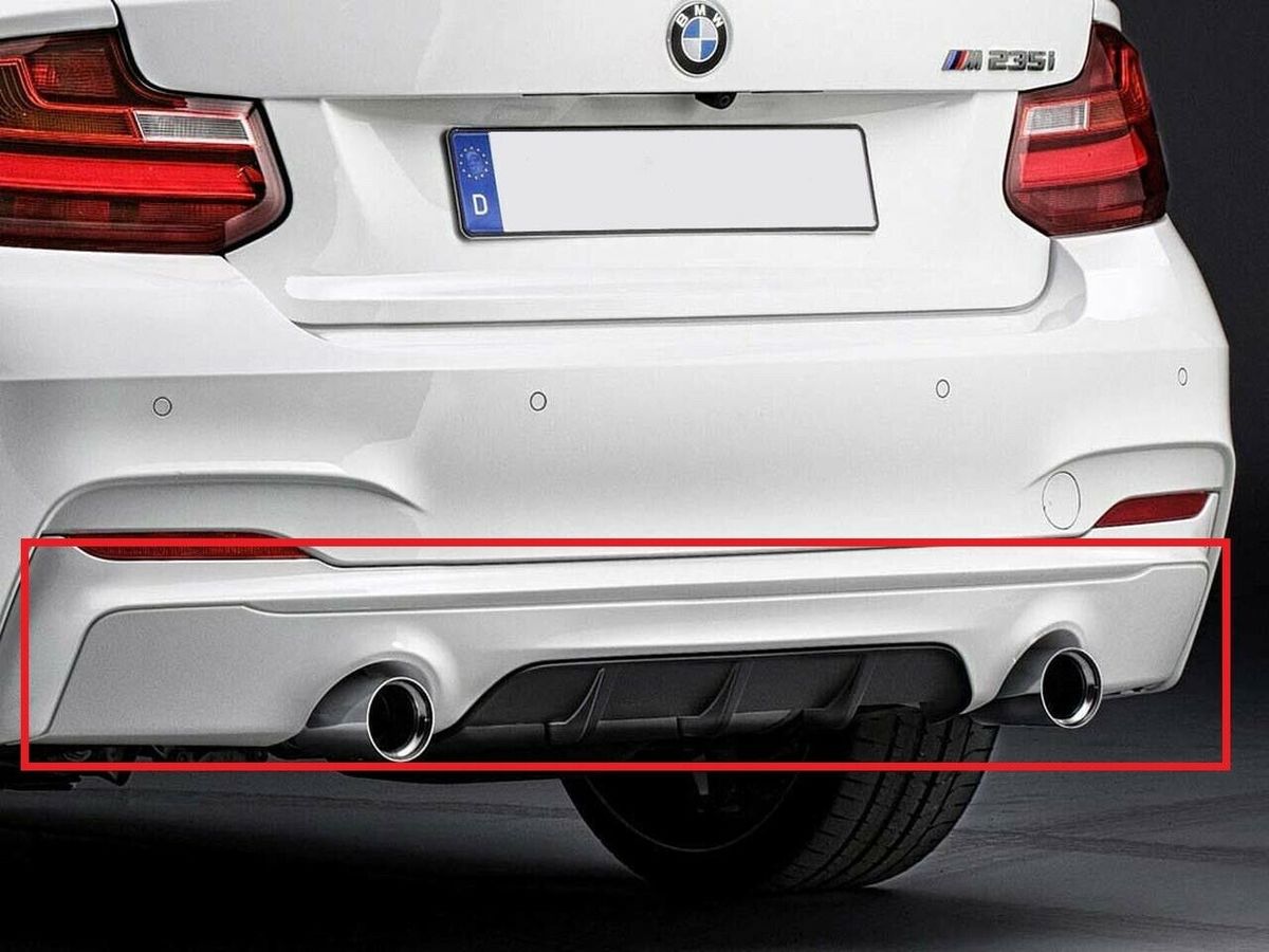 NEW GENUINE BMW 2 SERIES F22 F23 REAR BUMPER M PERFORMANCE DIFFUSER 51192343355 - Image 2
