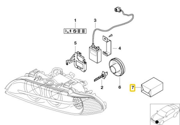 NEW GENUINE BMW 5 SERIES E39 REPAIR KIT FOR HEADLIGHTS 63126908410 - Image 2