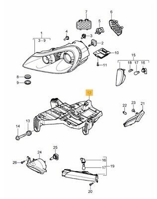 NEW GENUINE PORSCHE CAYENNE 2007-2010 HEADLIGHT MOUNTING BRACKET LEFT N/S 95563104300 - Image 2