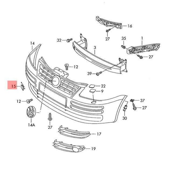 NEW GENUINE VOLKSWAGEN CADDY MK3 2KA FRONT BUMPER TOW HOOK COVER EYE CAP 2K08072417G9 - Image 2