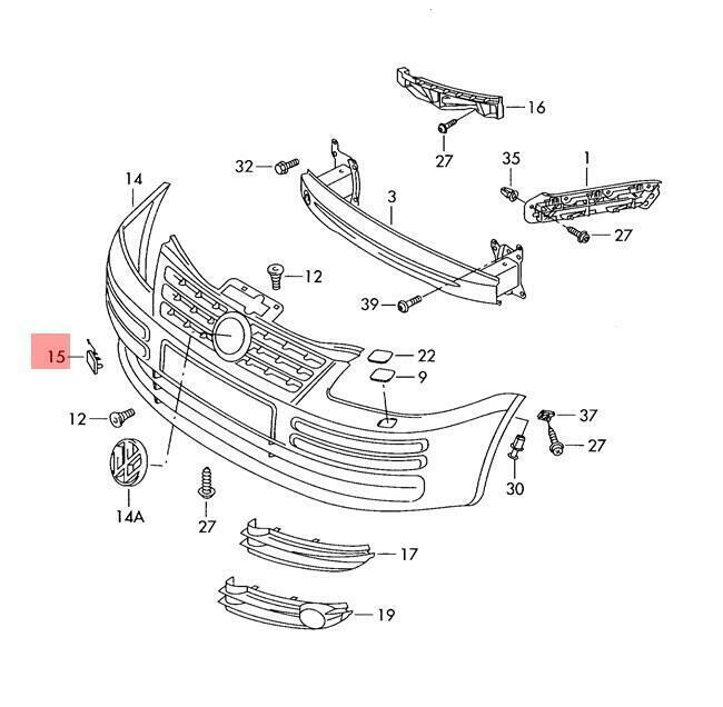 NEW GENUINE VOLKSWAGEN CADDY MK3 2KA FRONT BUMPER TOW HOOK COVER EYE CAP 2K08072417G9 - Image 2