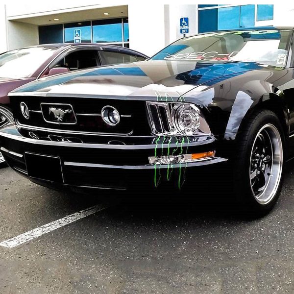 Clear Chrome Front Turn signals/ Bumper Lights For Ford Mustang MK5 04-09 - Image 4
