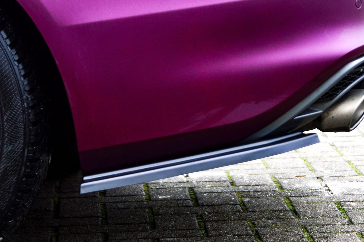 Black Gloss Performance Rear Bumper Side Flaps / Splitters For Audi A4 /S4 B8 Facelift S-Line 11-15