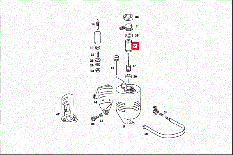 NEW GENUINE MERCEDES BENZ S W220 E W210 SUSPENSION SELF LEVELING OIL FILTER A0021845501 - Image 2