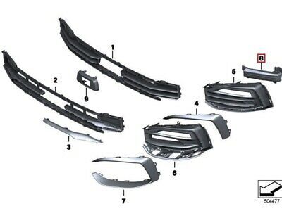 NEW GENUINE BMW 1 SERIES F40 BASIS FRONT BUMPER GRILL FOG BLANKING COVER LEFT 51117459879 - Image 2