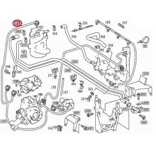 NEW GENUINE MERCEDES BENZ SPRINTER VITO DIESEL FUEL FILTER PUMP PIPE LINE A6110702032 - Image 2