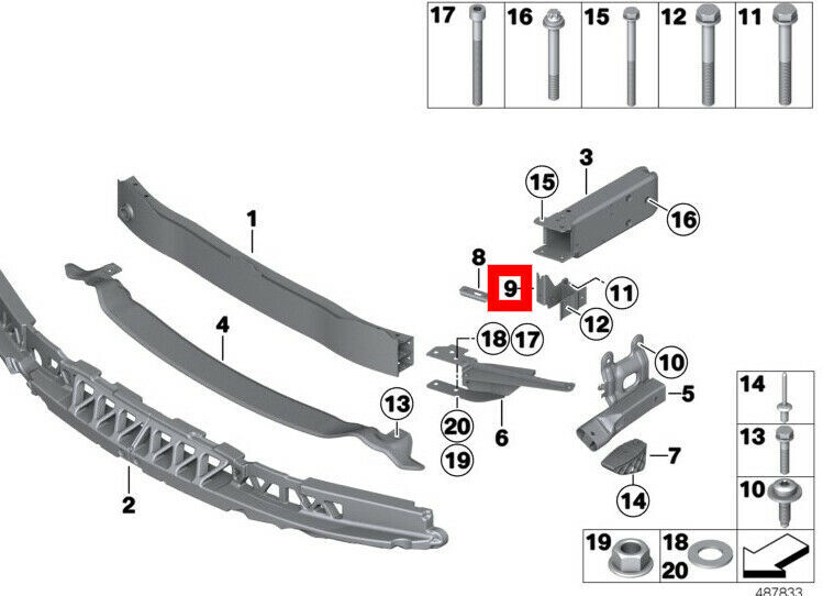 NEW GENUINE BMW M2 F87 M3 F80 M4 F82 FRONT BUMPER SUPPORT RIGHT O/S 51118055344 - Image 2