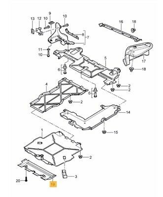 NEW GENUINE PORSCHE 996 1998-2005 FRONT UNDER BODY AIR DUCT COVER 99657516101 - Image 2
