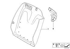 BMW NEW GENUINE 3 E93 CABRIO FRONT O/S RIGHT BLACK SEAT REALESE COVER 52109129276 - Image 3