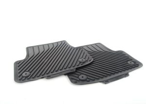 NEW GENUINE AUDI A3 S3 2013- REAR BLACK RUBBER ALL WEATHER FLOOR MATS 8V5061512041