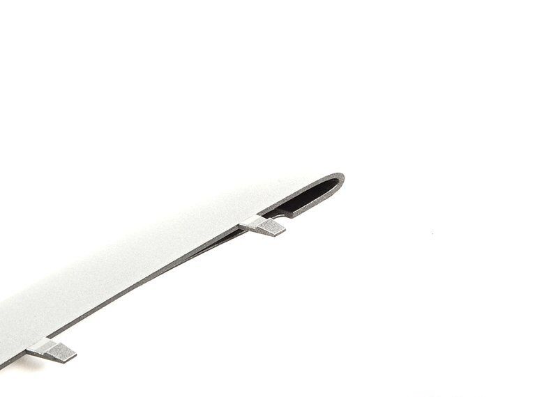 BMW NEW GENUINE 3 SERIES E90 E91 FRONT BUMPER WHITE ALUMINUM TRIM RIGHT O/S SIDE 51117181358 - Image 2