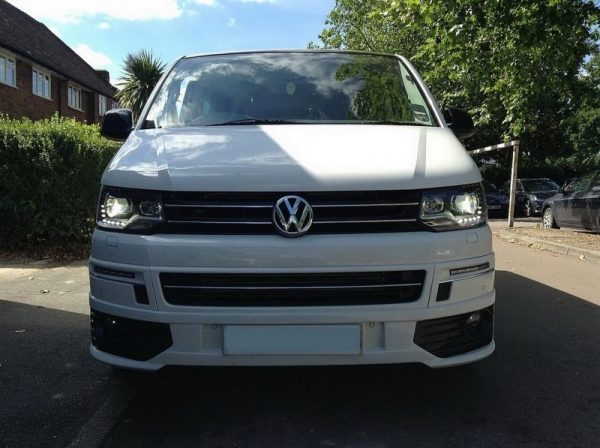 Front bumper upper Frame with LED DRL For VW T5 10-15 Facelift - Image 4