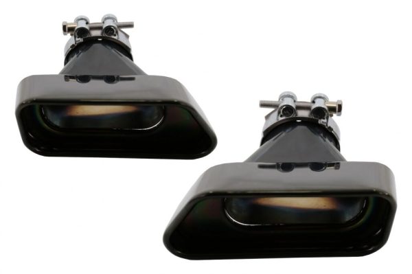 550i Conversion Diffuser Addon + Tail pipes Black For BMW F10 / F11 M Sport - Image 8