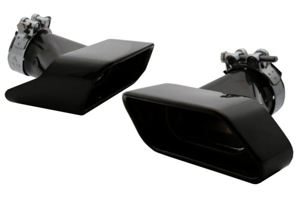550i Conversion Diffuser Addon + Tail pipes Black For BMW F10 / F11 M Sport - Image 7