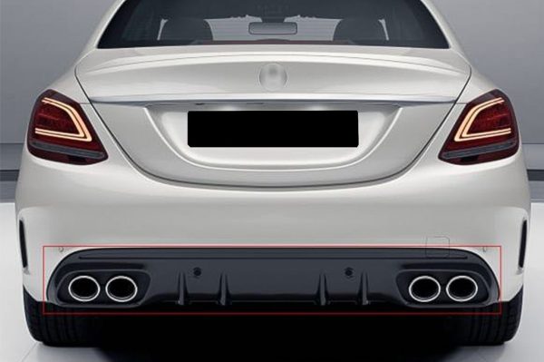 C43 ANG Facelift Look Rear bumper diffuser For Mercedes W205/ S205 15-21 - Image 6