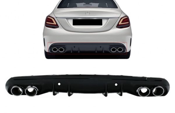 C43 ANG Facelift Look Rear bumper diffuser For Mercedes W205/ S205 15-21
