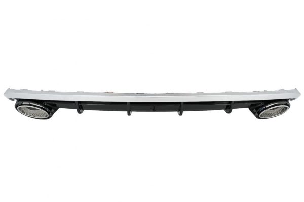 Rear bumper Diffuser RS6 look For Audi A6 C7 4G 2015-2018 SE bumper + tips - Image 2