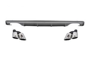 S3 conversion kit rear bumper diffuser + exhaust tips for Audi A3 8V 2012-2016 Saloon/ Cabrio