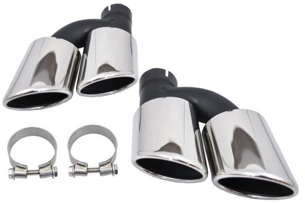 S6 conversion kit rear bumper diffuser + exhaust tips for Audi A6 C7 4G 15-18 Facelift - Image 3