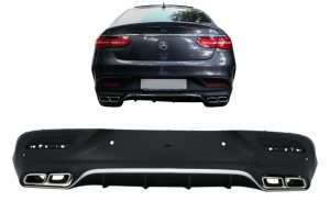 Rear Diffuser With Exhaust Tips GLE63 Design For Mercedes GLE Coupe C292 (15-19)
