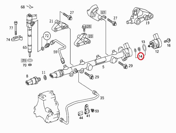 NEW GENUINE MERCEDES BENZ SPRINTER VITO PRES SENSOR VALVE O RING SEAL KIT A0149977045 - Image 2