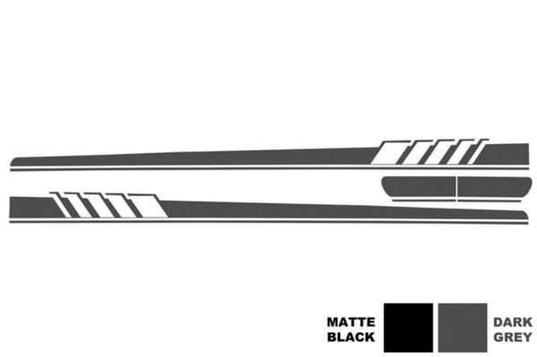 Set Sticker Side Decals & Upper Bonnet Roof Tailgate Dark Grey suitable for MERCEDES C205 Coupe A205 Cabriolet (2014-up) A45 Design Edition 1 - Image 7