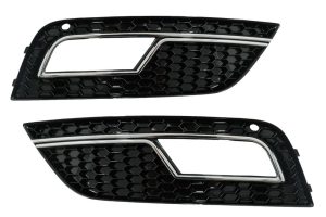 Fog Lamp Covers suitable for AUDI A4 B8 facelift (2012-2015) RS4 Design Black & Chrome