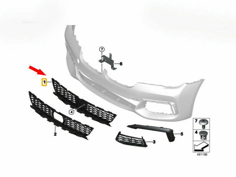 NEW GENUINE BMW 7 SERIES G11 G12 SALOON AIR INTAKE M GRILLE 51118092154 - Image 2