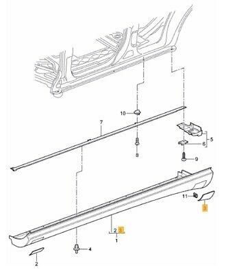 NEW GENUINE PORSCHE CAYENNE 03-10 REAR JACK POINT COVER TRIM PRIMED RIGHT O/S 95555983801G2X - Image 2