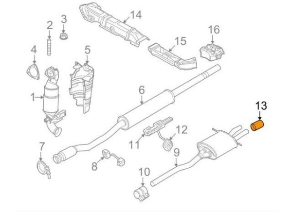 MINI NEW OEM R55 R56 R57 S SINCE 08/07 EXHAUST TAIL PIPE CHROME 1 PIECE 18307590303 - Image 2