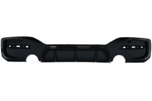 Rear Bumper Spoiler Valance Diffuser Twin Outlet Single suitable for BMW 1 Series F20 F21 LCI (2015-2019) Piano Black
