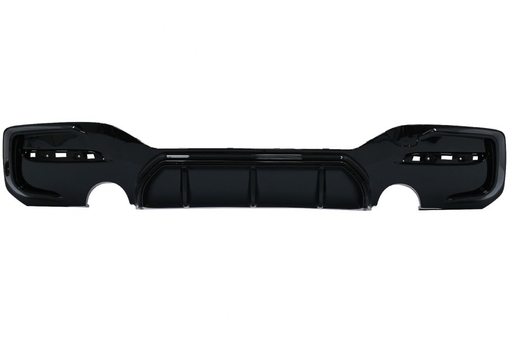 Rear Bumper Spoiler Valance Diffuser Twin Outlet Single suitable for BMW 1 Series F20 F21 LCI (2015-2019) Piano Black