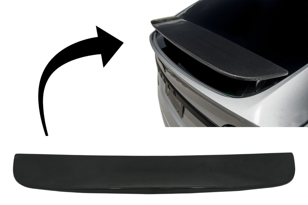 Add-on Trunk Spoiler Cap Wing suitable for Tesla Model X (2015-up) Real Carbon