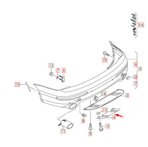 NEW GENUINE AUDI Q7 4L REAR BUMPER TOWBAR COVER TRIM 4L0807819G - Image 3