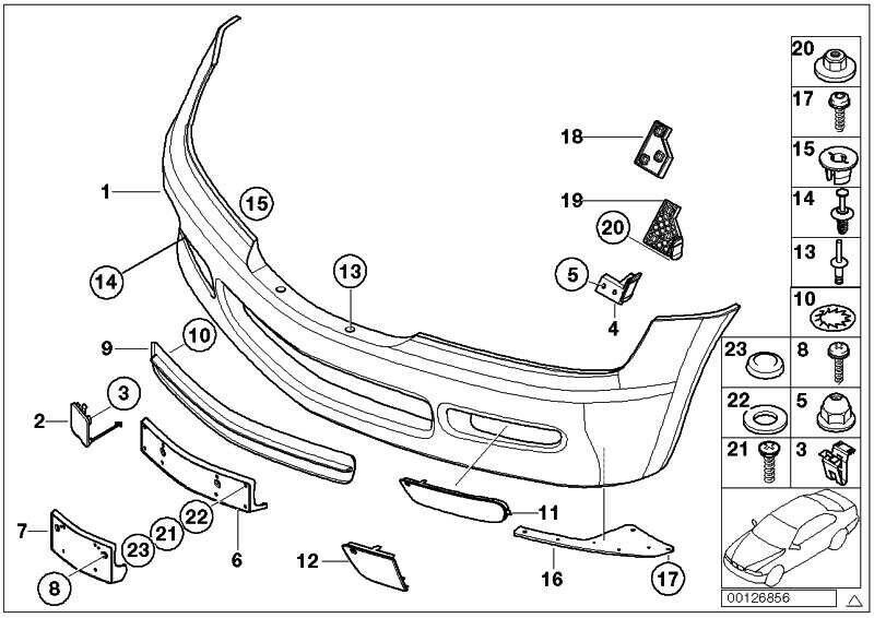 BMW NEW GENUINE Z3 95-03 FRONT BUMPER LOWER CENTER GRILLE 51118399335 - Image 2
