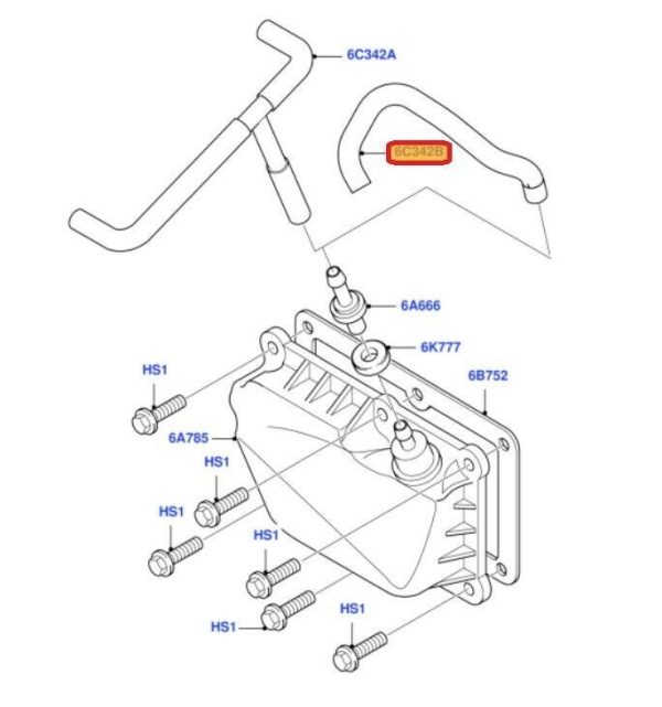 NEW GENUINE FORD FIESTA FUSION FOCUS C-MAX CRANKCASE VENTILATION PIPE HOSE 1761516 - Image 2
