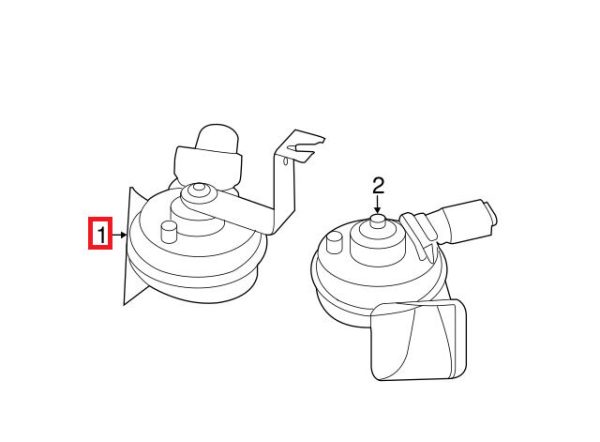 NEW GENUINE BMW 1 2 3 4 SERIES HIGH PITCH HORN 61337245423 - Image 2