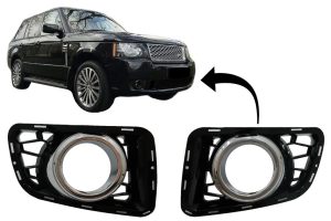 Fog Lamp Covers suitable for Land Rover Range Rover Vogue III L322 (2010-2012) Autobiography Design Black Edition