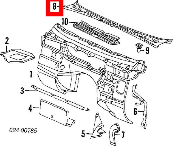BMW NEW GENUINE 3 SERIES E36 WINDSHIELD COWL GRILLE COMPLETE SET LEFT RIGHT 51711960843+51711960844 - Image 2
