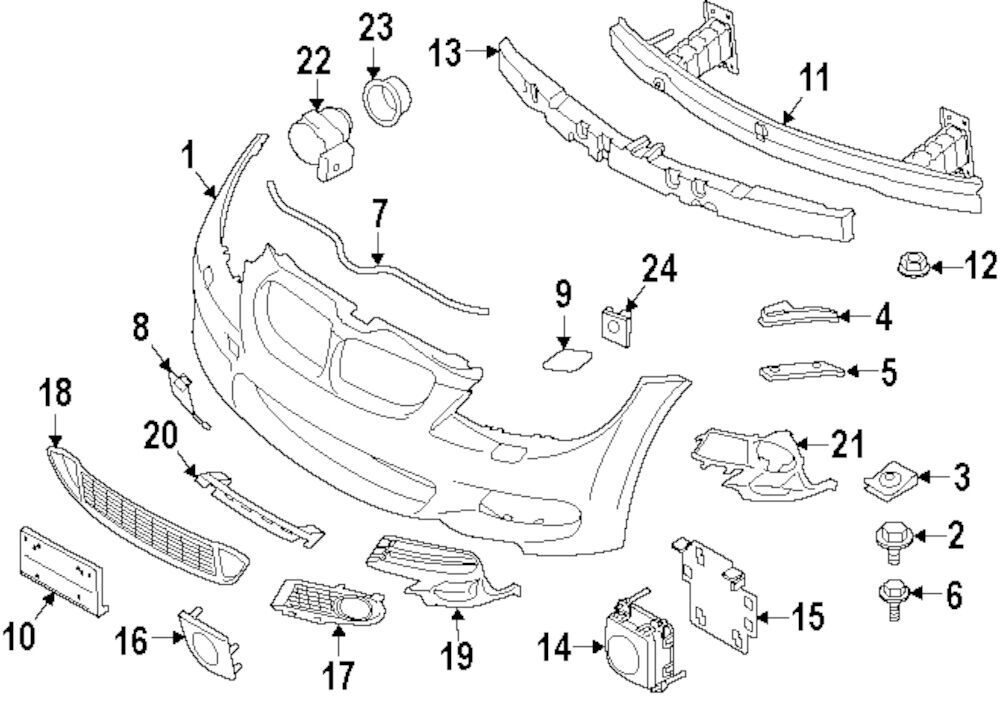 BMW NEW GENUINE 3 E92 E93 M SPORT 10-13 N/S LEFT BUMPER FOG LIGHT SUPPORT 51118035891 - Image 2