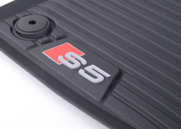NEW GENUINE AUDI S5 2017- FRONT BLACK RUBBER ALL WEATHER FLOOR MATS LHD 8W7061221B041 - Image 3