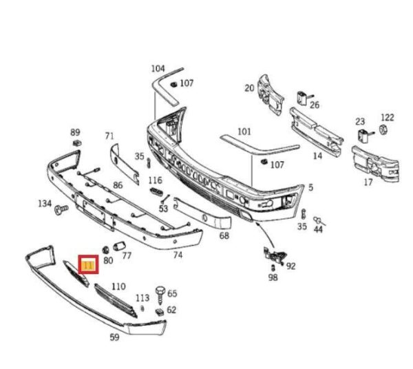 NEW GENUINE MERCEDES BENZ E CLASS W210 FRONT BUMPER TOW HOOK COVER FLAP A21088006059744 - Image 2