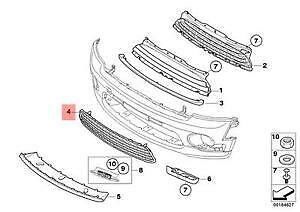 MINI NEW GENUINE COOPER S R55 R56 R57 FRONT BUMPER LOWER GRILL BLACK SPORT AERO 51117188607 - Image 2