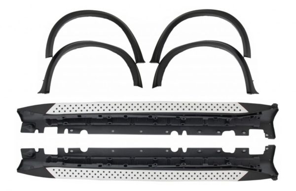 Wheel Arches Fender Flares with Running Boards Side Steps suitable for BMW X5 E70 (2007-2013) M-Design