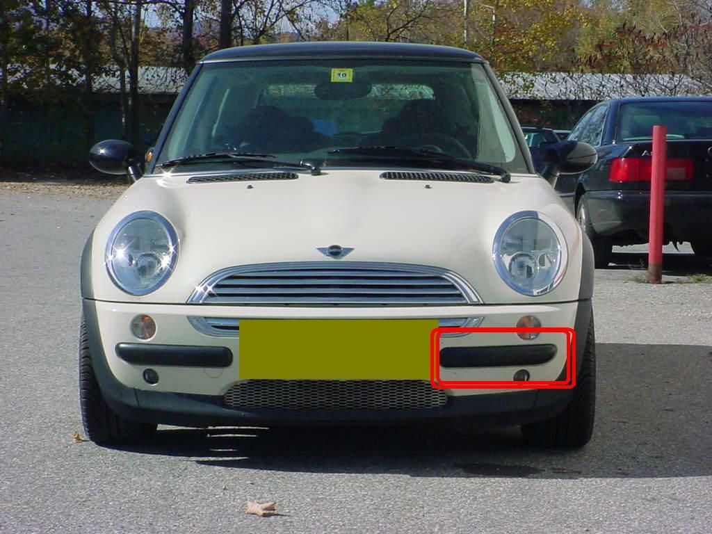 MINI NEW GENUINE COOPER R50 01-04 FRONT BUMPER N/S LEFT BLACK TRIM MOLDING 51117112151 - Image 2
