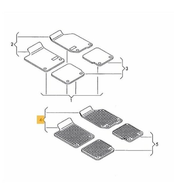 NEW GENUINE AUDI A3 13-16 FRONT BLACK RUBBER FLOOR MATS LHD 8V5061502 041 - Image 2